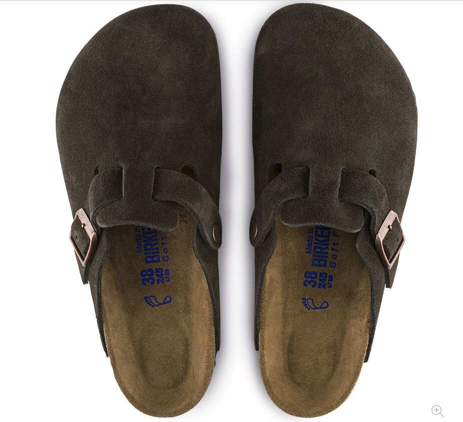 Birkenstock Boston Soft Footbed Suede Leather Clog