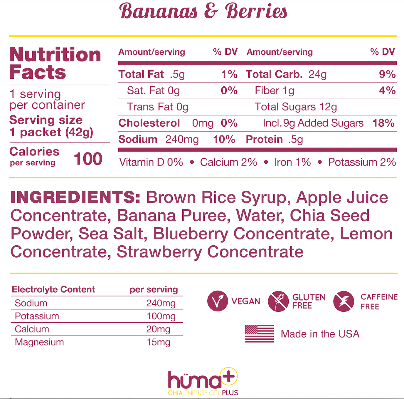 Huma Plus Energy Gels