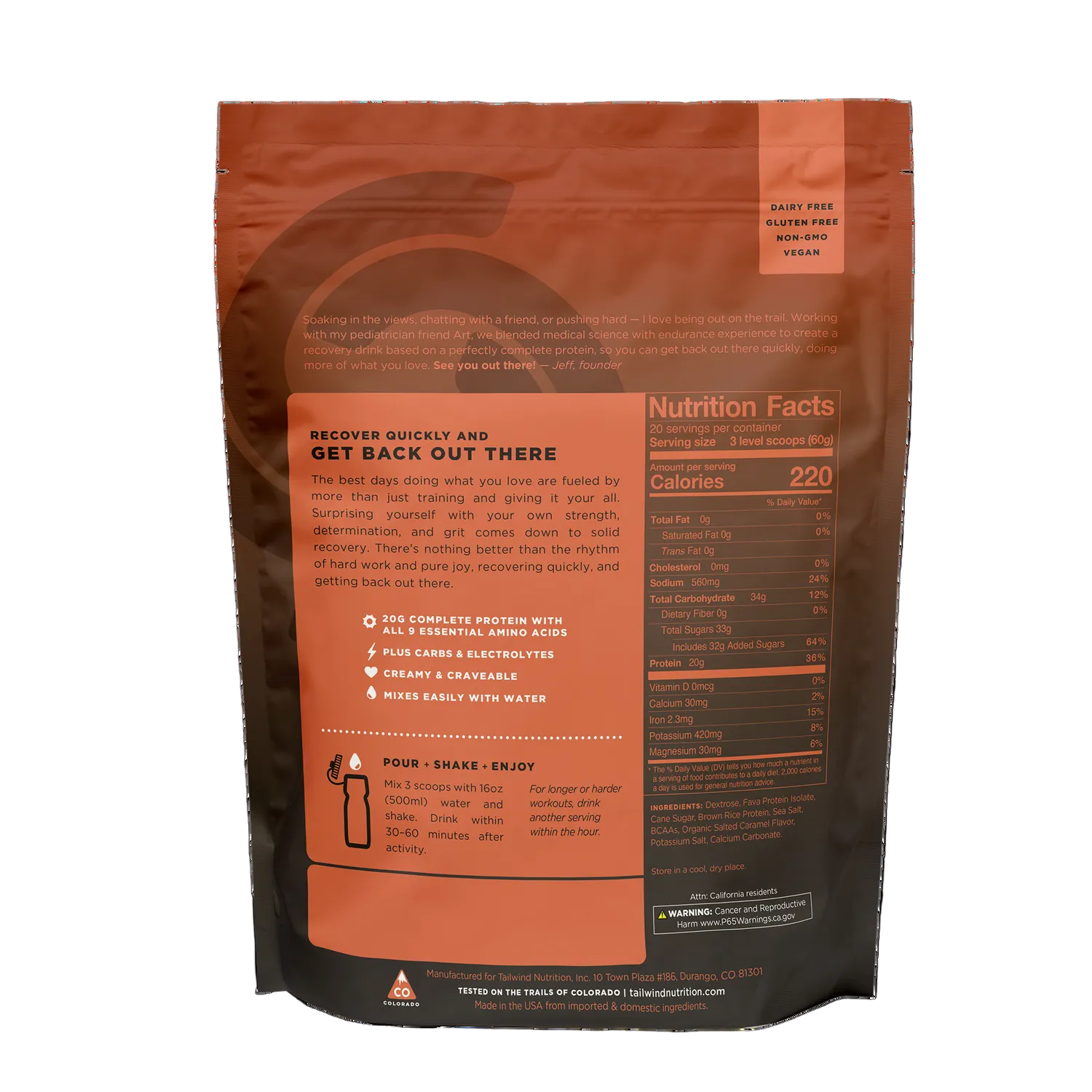 Tailwind Nutrition Rebuild Recovery