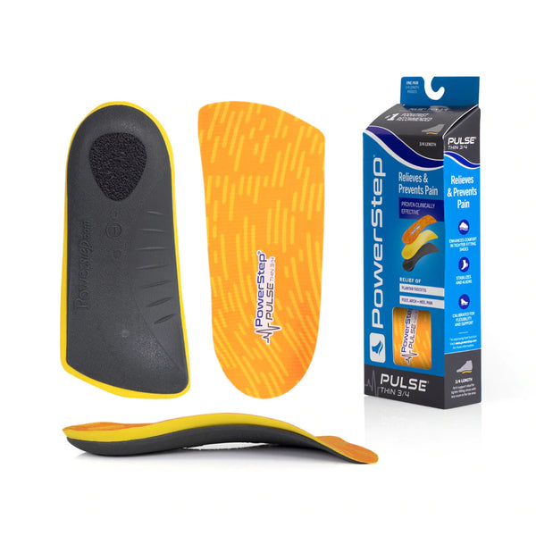 PowerStep PULSE Thin - Neutral Arch Running 3/4 Insoles